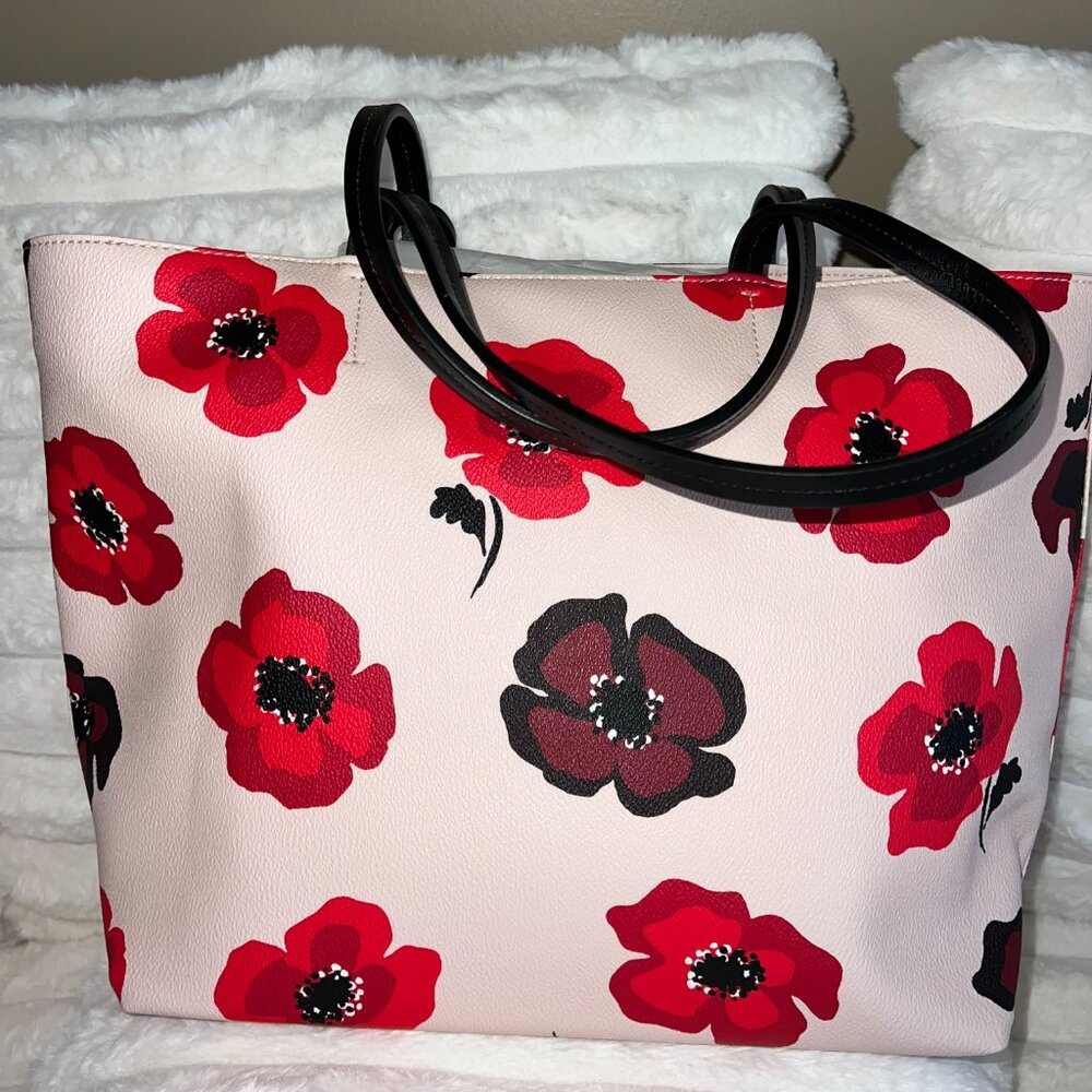 Kate Spade New York Hyde Lane Poppies Riley Tote - Picture 4 of 6